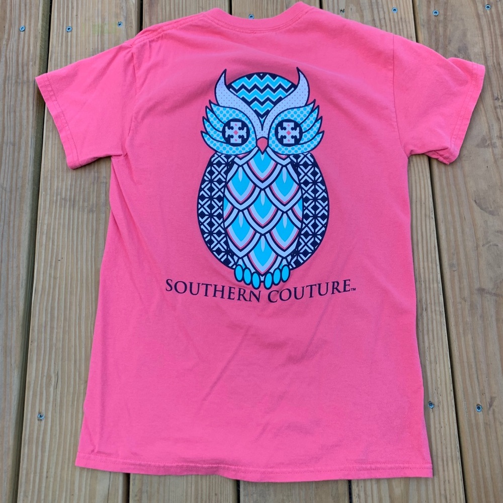 Southern Couture Owl T-shirt size Small